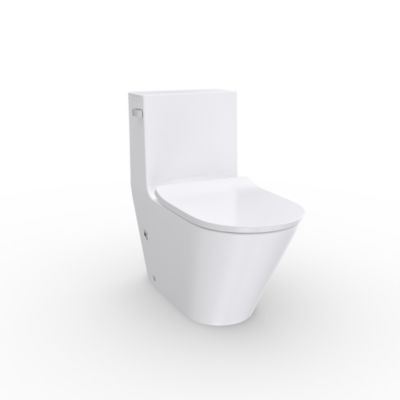 SKIRTED 1PC TOILET HONED BLACK, S-TRAP 305MM, WITH QUIET-CLOSE